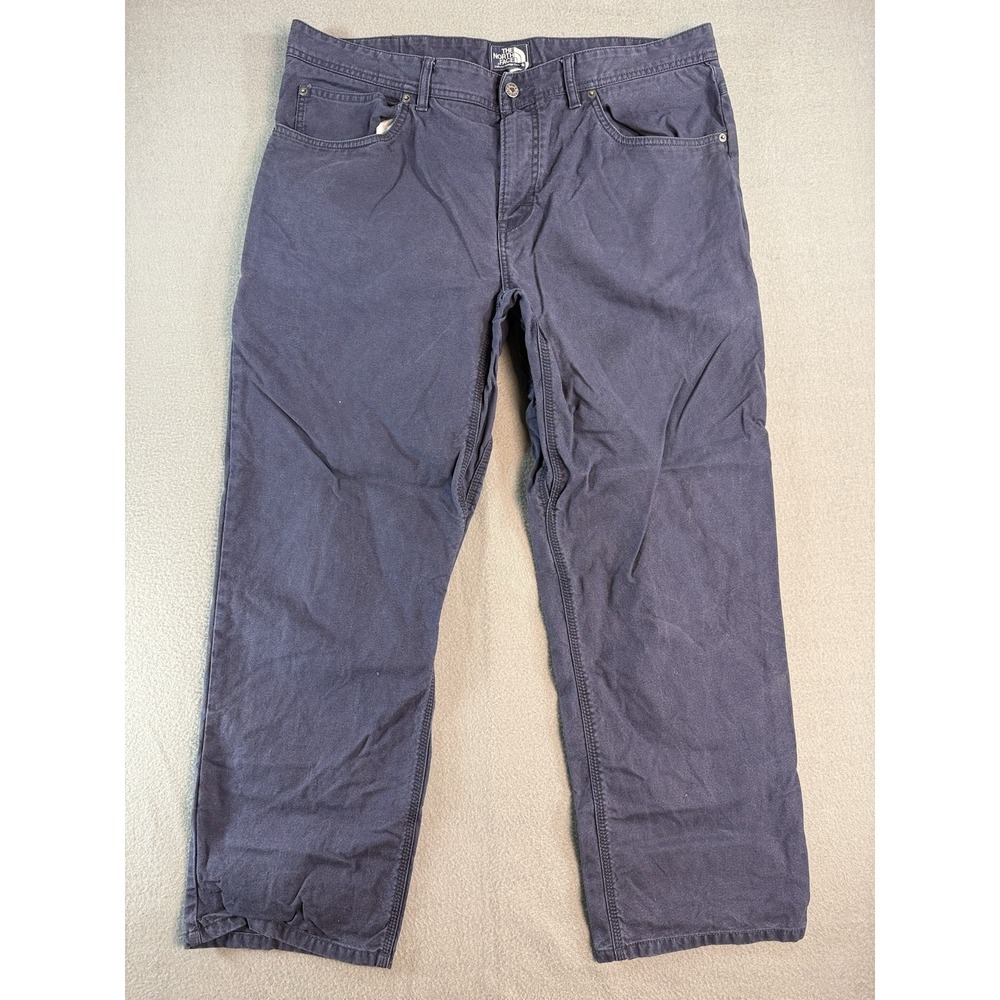 The North Face Pants Mens 40x29 Blue Relaxed Fit Canvas Carpenter Workwear